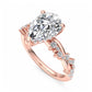 1.50ct Pear shaped Lab grown Diamond Infinity Engagement Ring