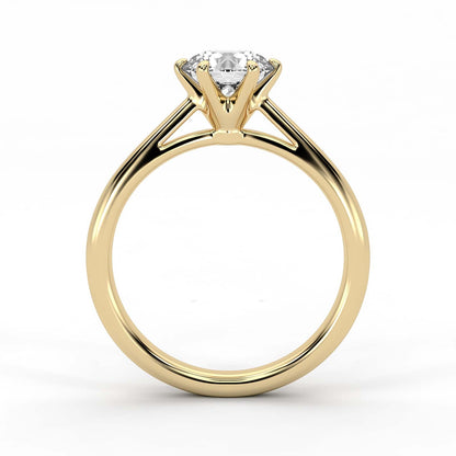 2.00ct Round Cut Lab Grown Diamond Solitaire 6 Prong Engagement Ring 14k Rose Gold