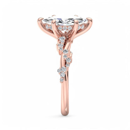1.650 ct Marquise Cut  Lab Grown Diamond Solitaire infinity Engagement Ring