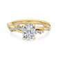 1.650 ct Elongated Cushion Cut Lab Grown Diamond Solitaire Twisted Pave Band Ring