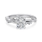 1.650 ct Elongated Cushion Cut Lab Grown Diamond Solitaire Twisted Pave Band Ring