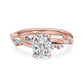 1.650 ct Elongated Cushion Cut Lab Grown Diamond Solitaire Twisted Pave Band Ring