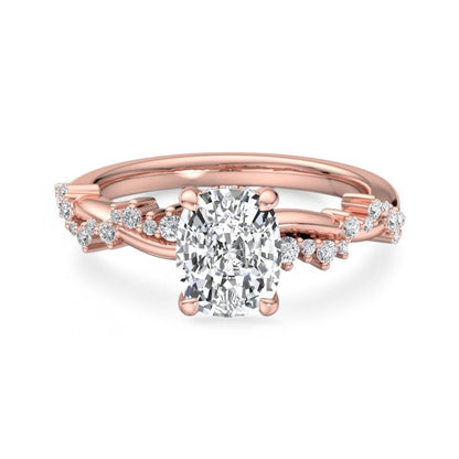 Elongated Cushion Lab Diamond Ring