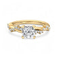 1.25ct Cushion Cut Lab Grown Diamond Solitaire Engagement Ring,Twisted Band