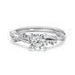 1.25ct Cushion Cut Lab Grown Diamond Solitaire Engagement Ring,Twisted Band
