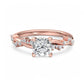 1.25ct Cushion Cut Lab Grown Diamond Solitaire Engagement Ring,Twisted Band