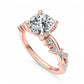 1.25ct Cushion Cut Lab Grown Diamond Solitaire Engagement Ring,Twisted Band