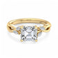 1. 1/5 Carat Asscher Cut Lab Grown Diamond Unique Twig and Leaf Ring