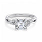 1. 1/5 Carat Asscher Cut Lab Grown Diamond Unique Twig and Leaf Ring