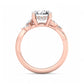 Nature Inspired 1.50 Carat Round Cut Lab Grown Diamond Engagement Ring