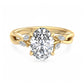 1.5 ct Oval cut Lab Grown Diamond Nature Inspired Engagement Ring