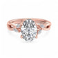 1.5 ct Oval cut Lab Grown Diamond Nature Inspired Engagement Ring