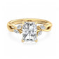 1.5 Carat Radiant Cut Lab Grown Diamond Engagement Ring with Hidden Halo