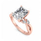 1.5 Carat Radiant Cut Lab Grown Diamond Engagement Ring with Hidden Halo