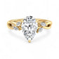 1.5 ct Pear Shaped Lab Grown Diamond Engagement Ring in 14k Rose Gold Twist Band