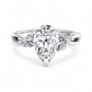 1.5 ct Pear Shaped Lab Grown Diamond Engagement Ring in 14k Rose Gold Twist Band
