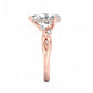 1.5 ct Pear Shaped Lab Grown Diamond Engagement Ring in 14k Rose Gold Twist Band