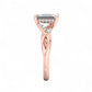 1.5ct Emerald Cut Lab Grown Diamond Twig Engagement Ring, Nature-Inspired Ring