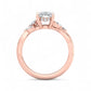 1.60 Carat Elongated Cushion Lab Grown Diamond Twig Engagement Ring, Nature-Inspired Ring