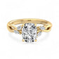 1.60 Carat Elongated Cushion Lab Grown Diamond Twig Engagement Ring, Nature-Inspired Ring