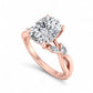 1.60 Carat Elongated Cushion Lab Grown Diamond Twig Engagement Ring, Nature-Inspired Ring