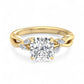 2.00ct Cushion Cut Lab Grown Engagement Ring Twisted Pave Band Affordable Luxury
