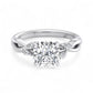 2.00ct Cushion Cut Lab Grown Engagement Ring Twisted Pave Band Affordable Luxury