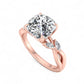 2.00ct Cushion Cut Lab Grown Engagement Ring Twisted Pave Band Affordable Luxury