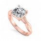 Elegant 2.00ct  Asscher Cut Lab Grown Diamond Solitaire Ring for Engagement