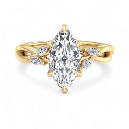 Marquise Shape Lab Grown Diamond Engagement Ring, Ethical & Stunning Design