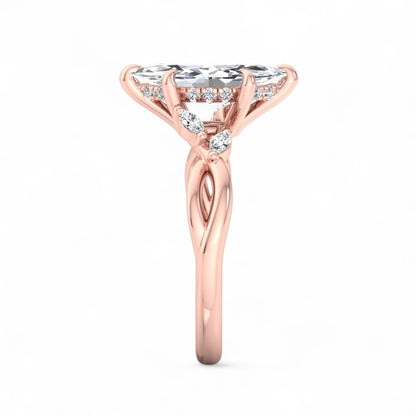 lab grown marquise diamond engagement ring​

