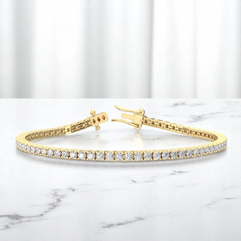 3.00 Ct Lab Grown Diamond Infinity Bracelet, Elegant Stackable Tennis Style Jewelry Gift for Women