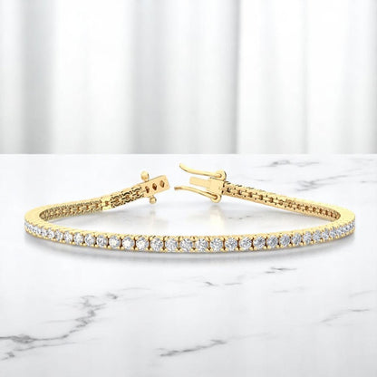 3.00 Ct Lab Grown Diamond Infinity Bracelet, Elegant Stackable Tennis Style Jewelry Gift for Women