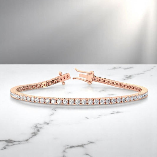 3.00 Ct Lab Grown Diamond Infinity Bracelet, Elegant Stackable Tennis Style Jewelry Gift for Women