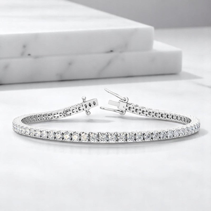 4.00 Ct Lab Grown Diamond Infinity Bracelet, Elegant Stackable Tennis Style Jewelry Gift for Women