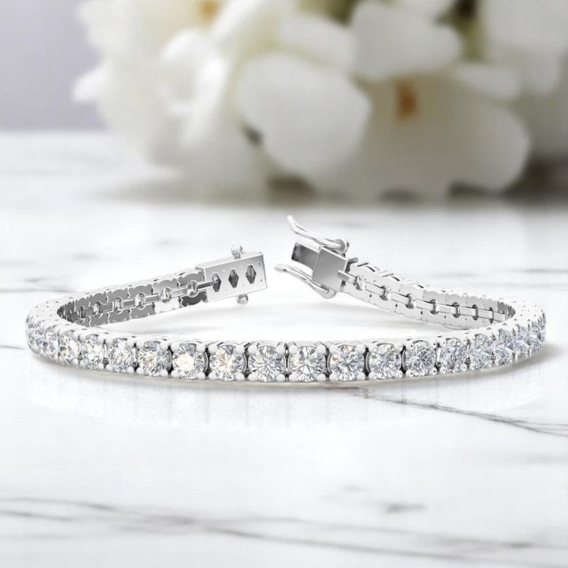 9.00 Ct Elegant Lab Grown Diamond Tennis Bracelet,14K Rose Gold Dainty Sparkling Perfect Gift for Her