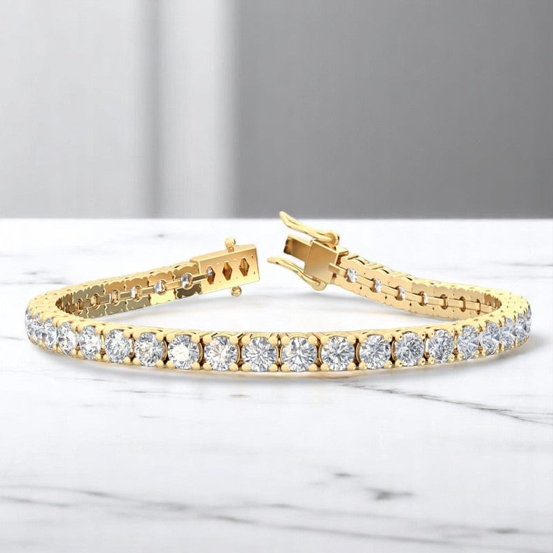 9.00 Ct Elegant Lab Grown Diamond Tennis Bracelet,14K Rose Gold Dainty Sparkling Perfect Gift for Her