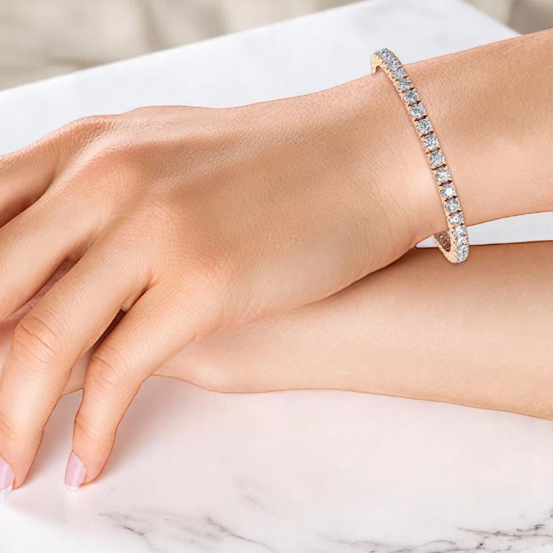 12.00ct Round Cut Sustainable Lab Grown Diamond Tennis Bracelet Jewelry for Women