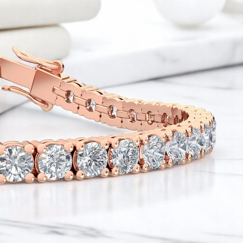 12.00ct Round Cut Sustainable Lab Grown Diamond Tennis Bracelet Jewelry for Women