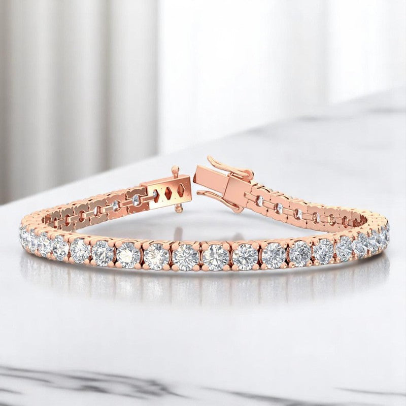 12.00ct Round Cut Sustainable Lab Grown Diamond Tennis Bracelet Jewelry for Women