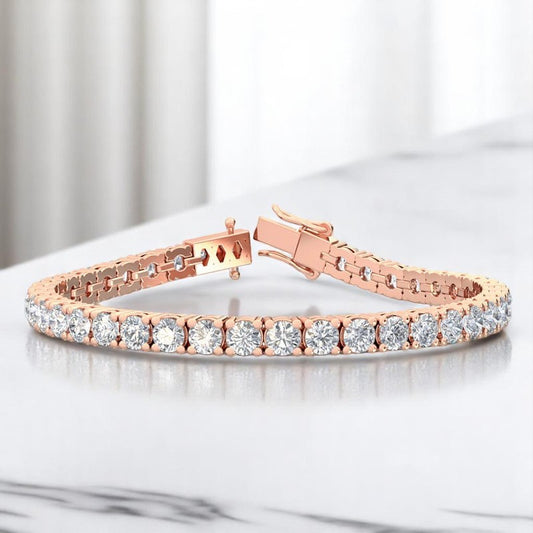 12.00ct Round Cut Sustainable Lab Grown Diamond Tennis Bracelet Jewelry for Women