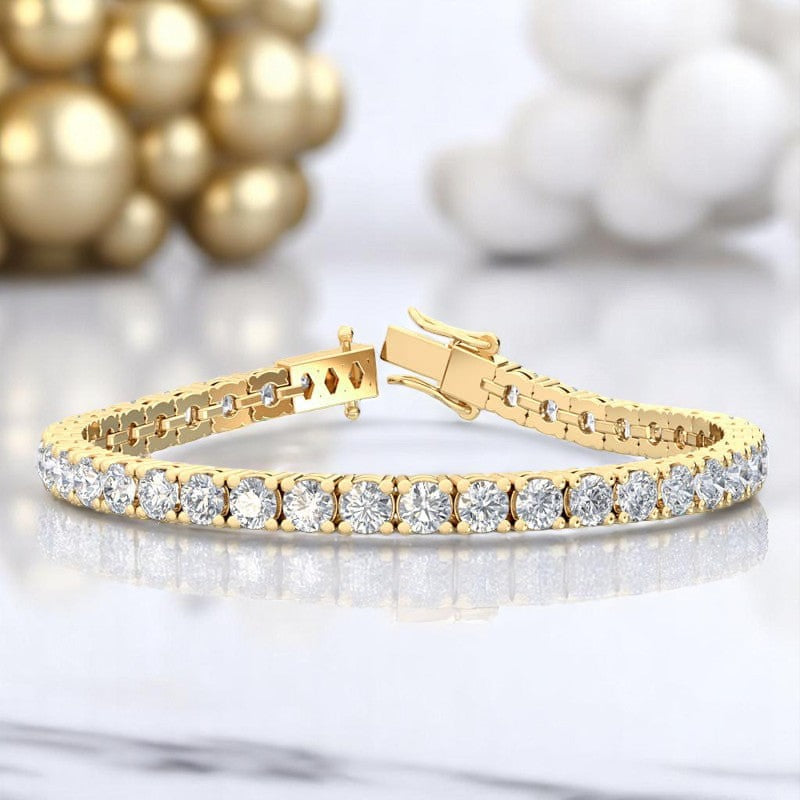 12.00ct Round Cut Sustainable Lab Grown Diamond Tennis Bracelet Jewelry for Women