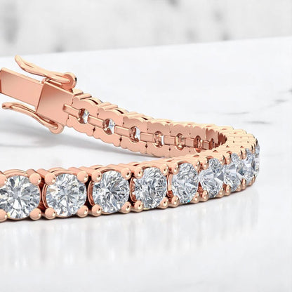 17.00ct Round Cut Sustainable Lab Grown Diamond Tennis Bracelet Jewelry for Women