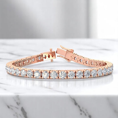 17.00ct Round Cut Sustainable Lab Grown Diamond Tennis Bracelet Jewelry for Women