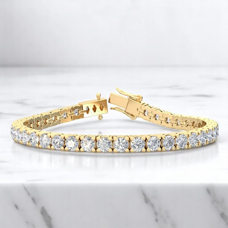 18.00 Carat Lab Grown Diamond Tennis Bracelet 14K Gold , Anniversary or Birthday Gift