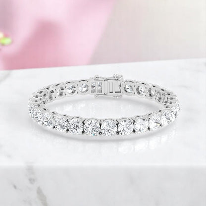 17.00ct Round Cut Sustainable Lab Grown Diamond Tennis Bracelet Jewelry for Women