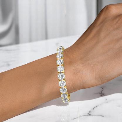 21.00 ct Luxury Lab Grown Diamond Tennis Bracelet 14K Solid Gold, Conflict-Free, Elegant Jewelry for Her