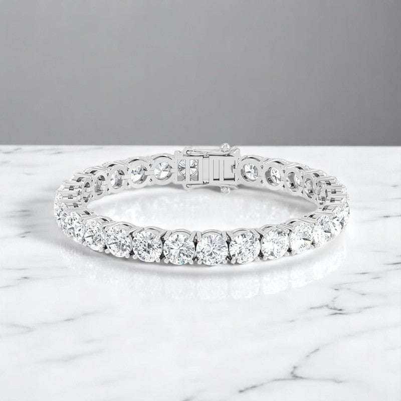 21.00 ct Luxury Lab Grown Diamond Tennis Bracelet 14K Solid Gold, Conflict-Free, Elegant Jewelry for Her