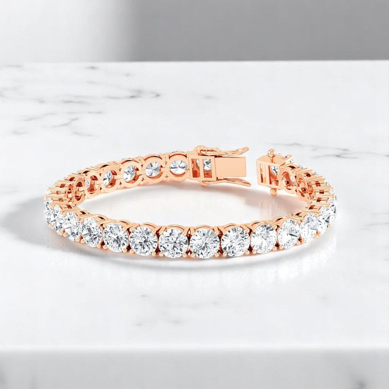 26.00ct Lab Grown Diamond Tennis Bracelet for Women, 14K Gold Ideal Gift for Anniversary or Bridal Wear
