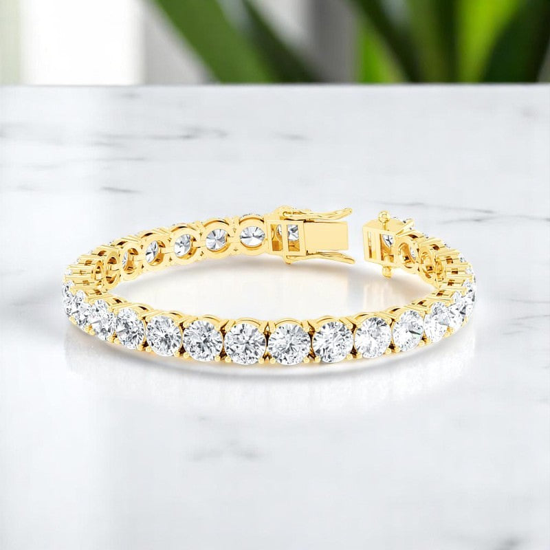 26.00ct Lab Grown Diamond Tennis Bracelet for Women, 14K Gold Ideal Gift for Anniversary or Bridal Wear